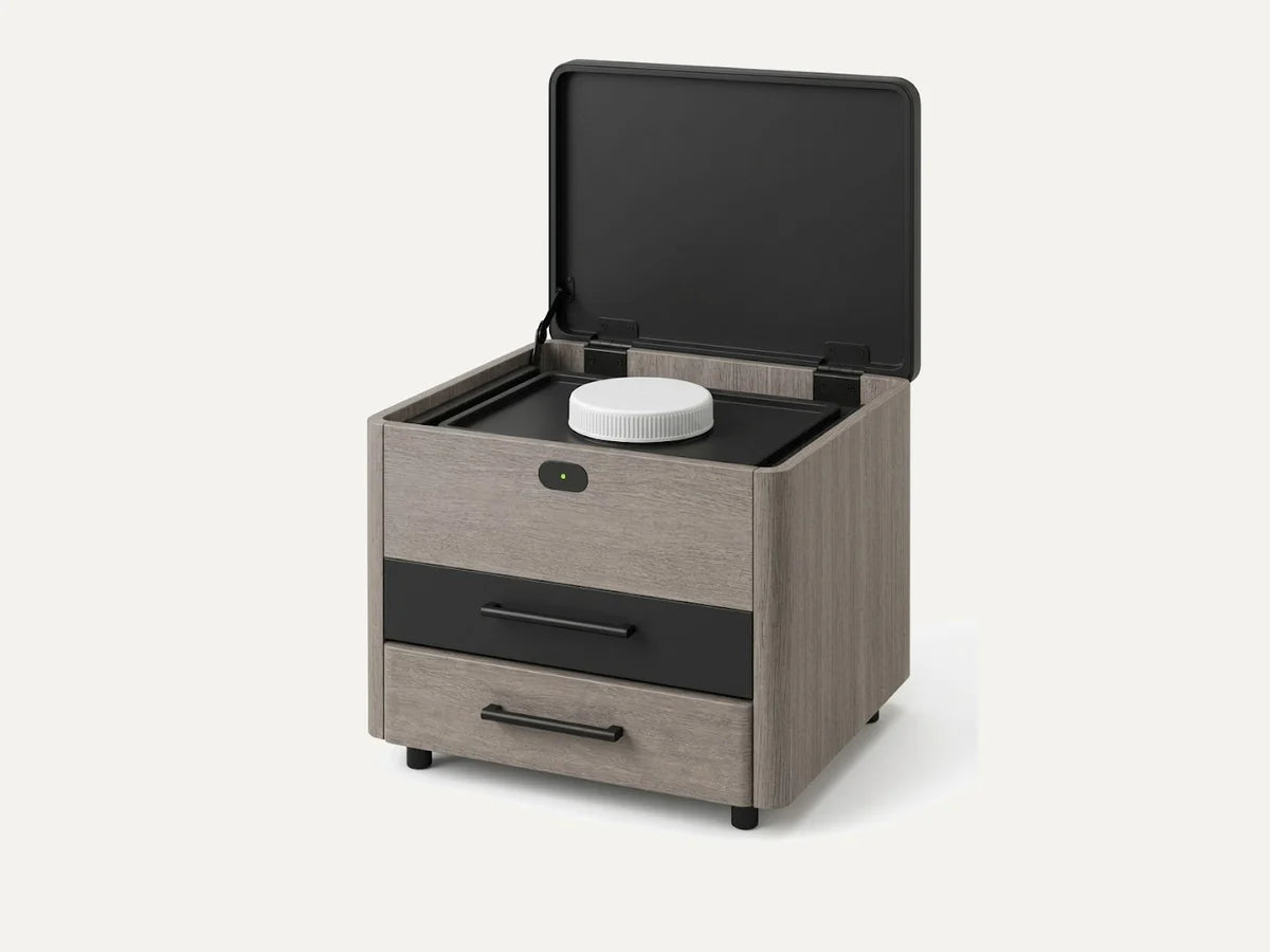 KibbleKraft Dispenser in Grey Oak