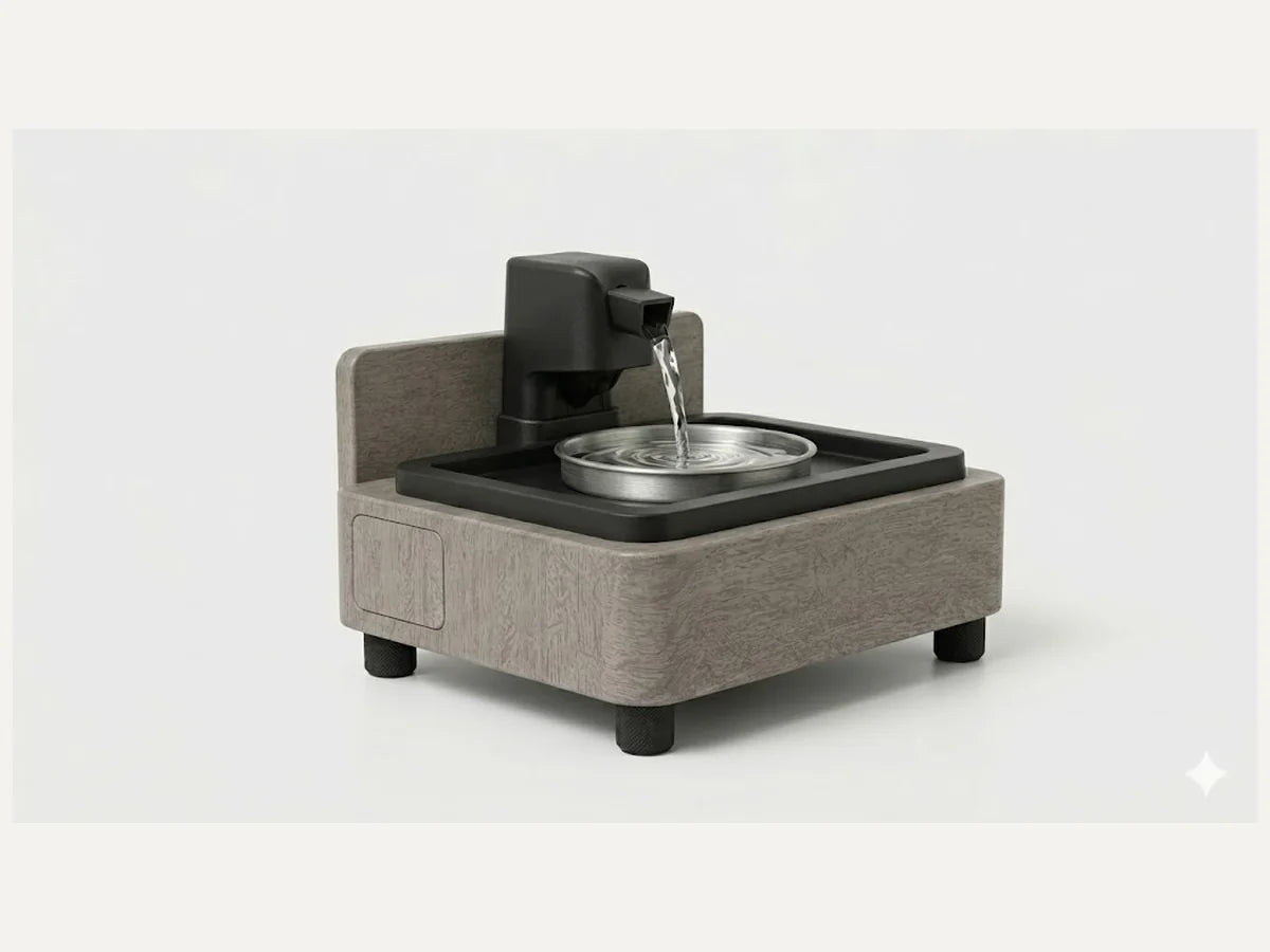 KibbleKraft Wellness Fountain in Grey Oak